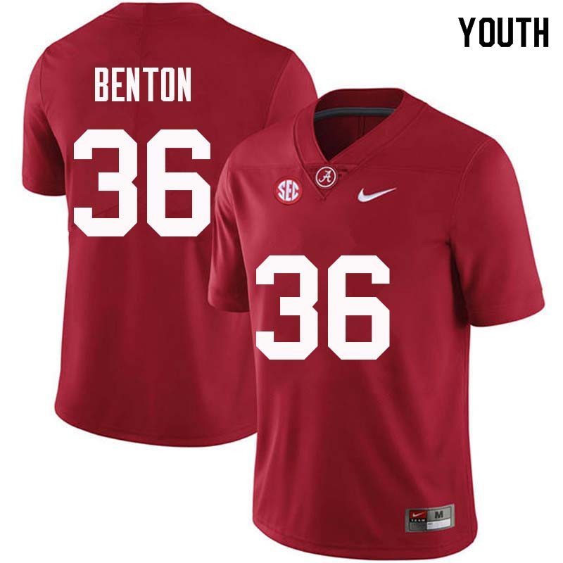 Youth #36 Markail Benton Alabama Crimson Tide College Football Jerseys Sale-Crimson - Click Image to Close